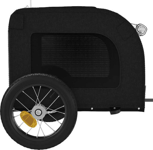 vidaXL Dog Carrying Black Bicycle Trailer for 30kg Pets