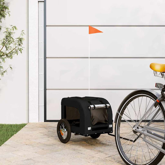 vidaXL Dog Carrying Black Bicycle Trailer for 30kg Pets