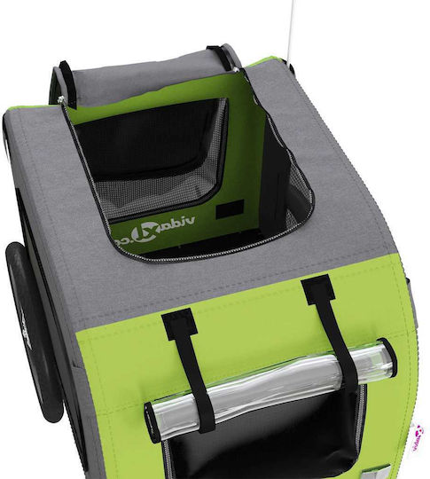 vidaXL Dog Carrying Green Bicycle Trailer for 30kg Pets