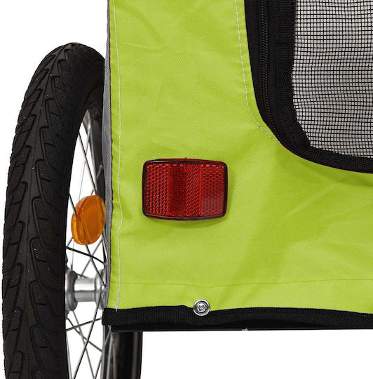 vidaXL Dog Carrying Green Bicycle Trailer for 30kg Pets