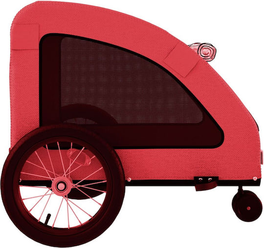 vidaXL Dog Carrying Red Bicycle Trailer for 45kg Pets