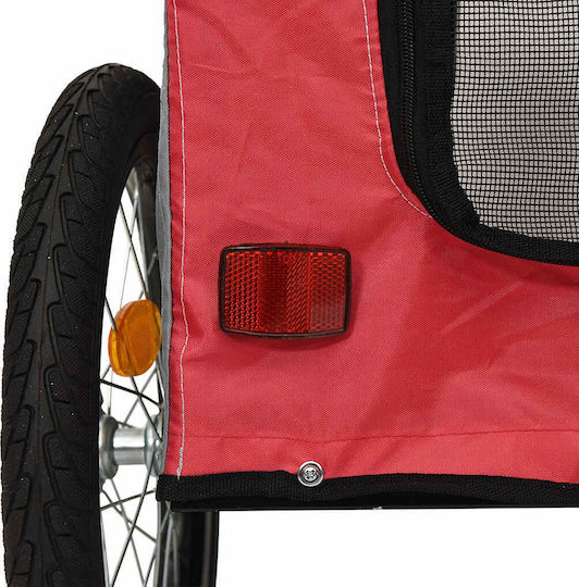 vidaXL Dog Carrying Red Bicycle Trailer for 30kg Pets
