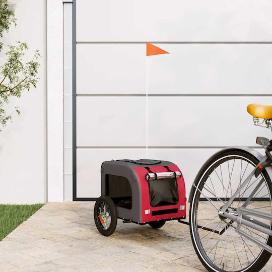 vidaXL Dog Carrying Red Bicycle Trailer for 30kg Pets