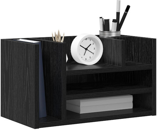 Black Oak Desk Organizer 44.5x24x25 cm Wood