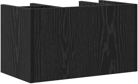Black Oak Desk Organizer 44.5x24x25 cm Wood