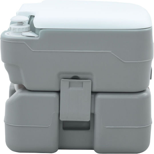 vidaxl Portable Camping Toilet Grey 10L Fresh Water 20L Waste Tank
