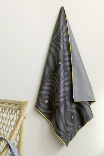Πετσέτα Θαλάσσης Calenda Anthracite Nima Θαλάσσης 90x160cm Microfiber