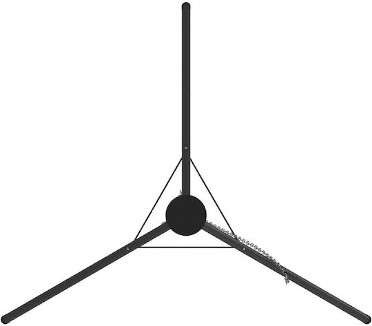 Vidaxl Cooking Tripod Over Fire 190 cm Height Steel Black
