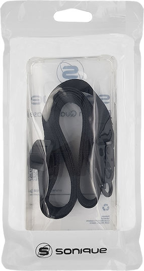 Silicone Case Strap Sonique Armor Clear Motorola Moto G05 4G Moto E15 4G Black