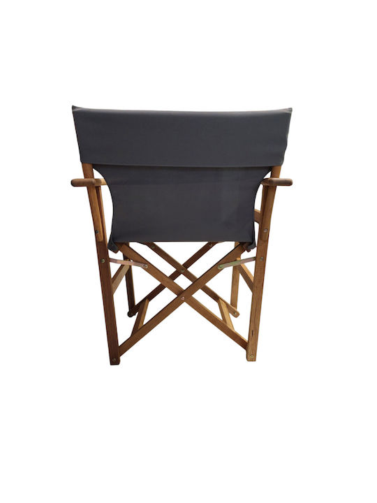 Director Chair Wooden Shorea Red Shorea Gray 62x55x83cm