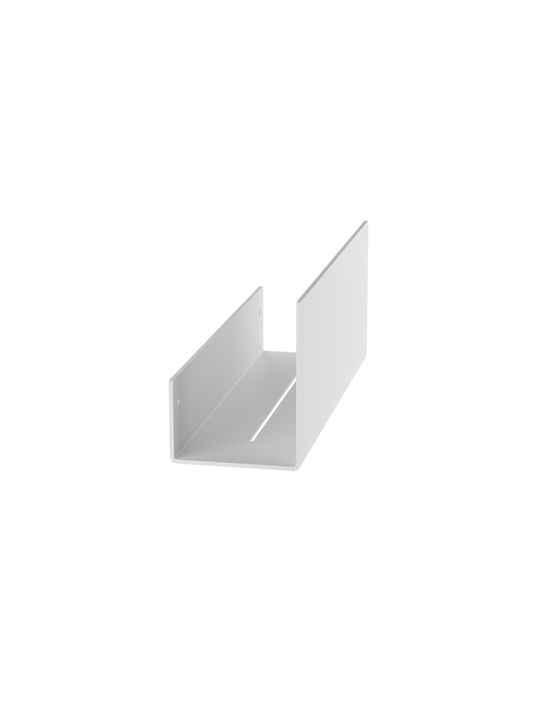 Verdi Single Wall-Mounted Bathroom Shelf Unit ​27x120cm Inox White