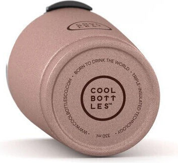Cool Bottles Pastel Ποτήρι Θερμός Ανοξείδωτο 330ml Metallic Rose