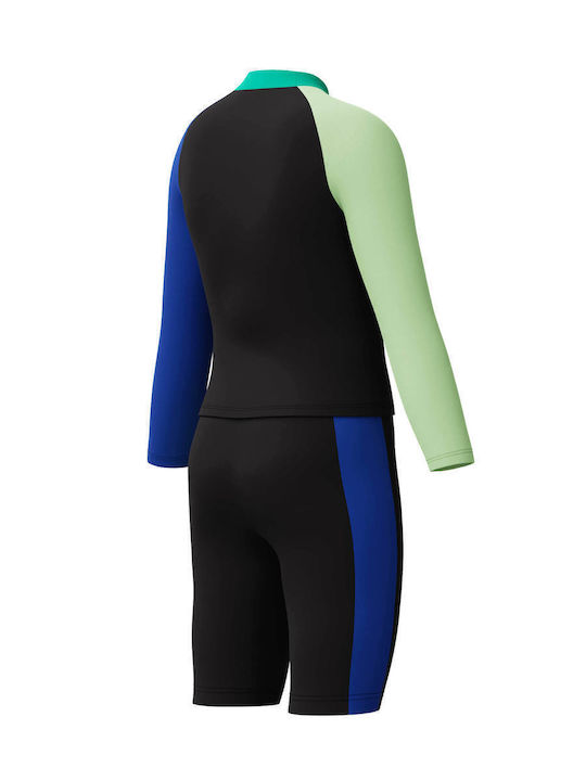 Speedo Colour Block Детски Бански Комплект Черен