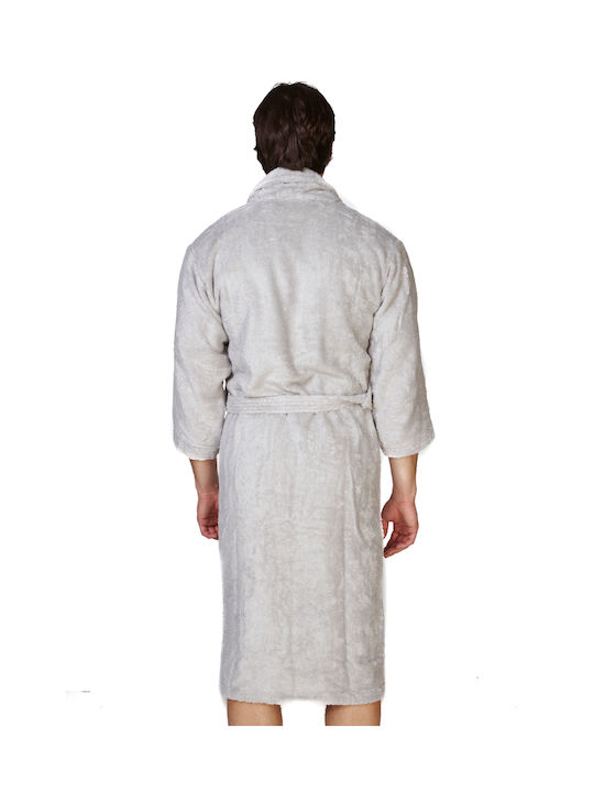 Comfort Halat de baie cu Guler Gri