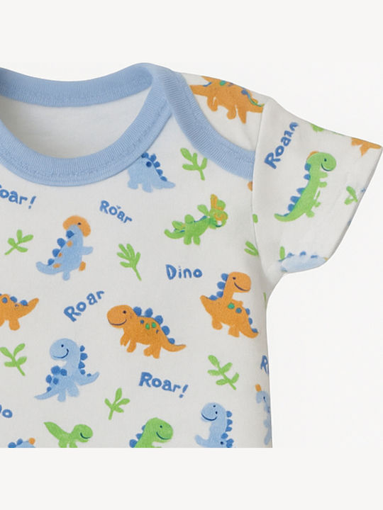 Mother Nest Baby Bodysuit White Light Blue