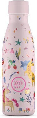 Cool Bottles Kids Water Bottle Thermos Unicorn Stainless Steel with Straw Funny Unicorns 350ml