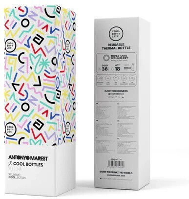 Cool Bottles Stainless Steel Kids Water Bottle Thermos Antonio Marest Allegra 500ml