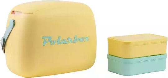 Polarbox Pop Edition and 2 Food Containers Φορητό Ψυγείο 6lt Yellow - Turquoise