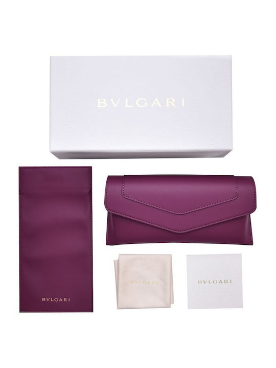 Bvlgari Damen Sonnenbrille mit Burgundisch Kunststoff Gestell und Burgundisch Linse