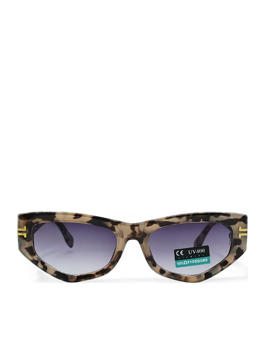 Optosquad Women's Sunglasses with Brown Tartaruga Plastic Frame and Beige Gradient Lens 9635
