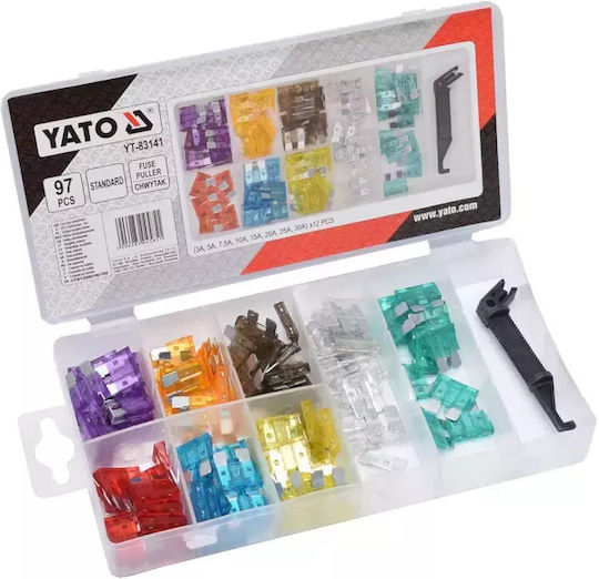 Yato Ασφάλειες Αυτοκινήτου Standard & Εξολκέας Σετ 97τμχ
