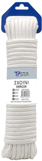 Tpster Σχοινί Πλεκτό 6mm 20m Λευκό