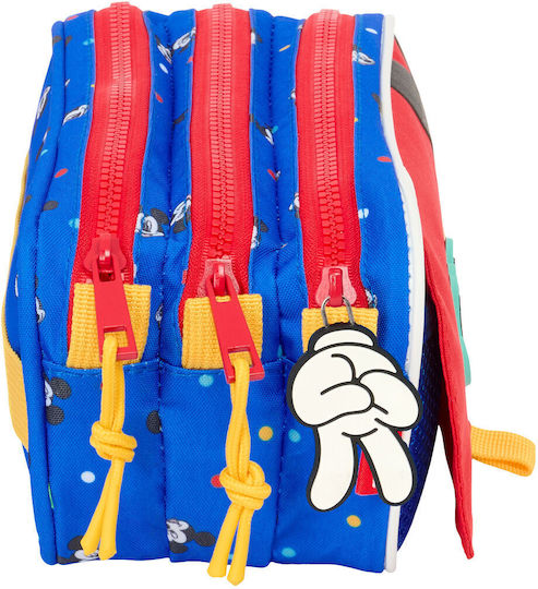 Mickey Mouse Clubhouse Federmäppchen mit 3 Fächern Blau