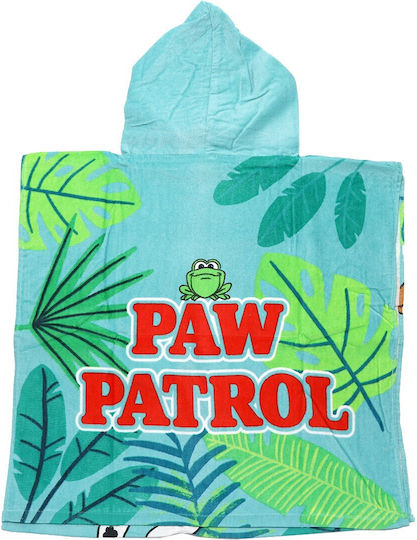 Paw Patrol Kids' Cotton Beach Poncho 55x110cm Ye18269 Mint