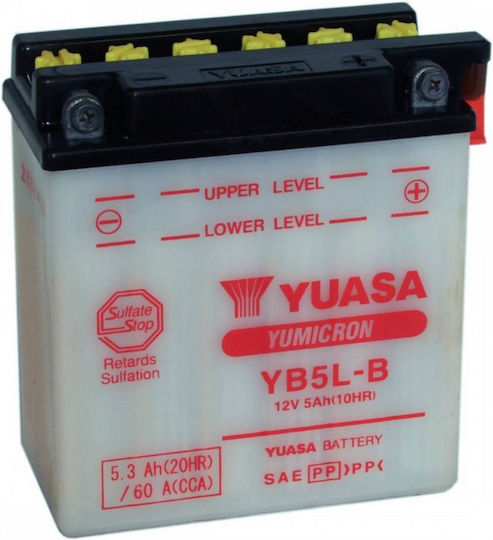 Yuasa Μπαταρία Μοτοσυκλέτας με Χωρητικότητα 5.3Ah