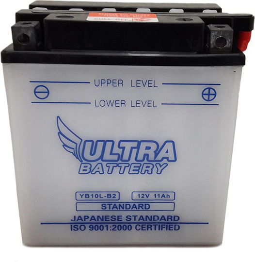 Ultra Motorradbatterie YB10L-B2 mit Kapazität 10Ah
