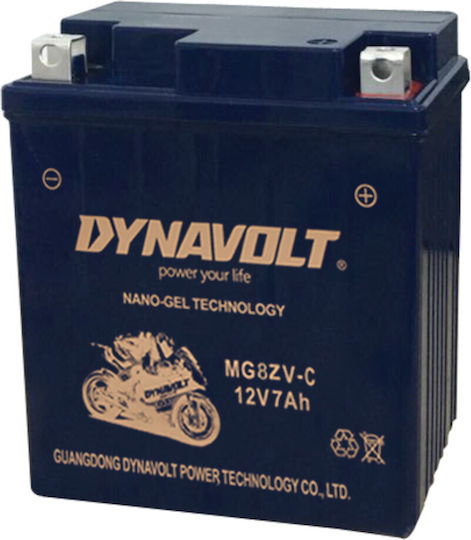 Dynavolt ГЕЛ Мотоциклетна батерия YTZ8V с капацитет 7Ах