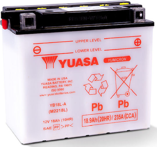 Yuasa Yumicron Deschis Baterie Motocicleta cu Capacitatea 18Ah
