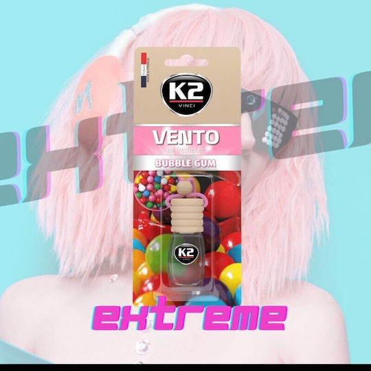 K2 Car Air Freshener Pendand Liquid Vento Bubble Gum 8ml
