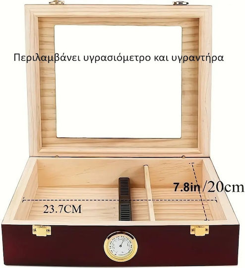 Panora Витрина Увлажнител на цигари 30 с Хигрометър