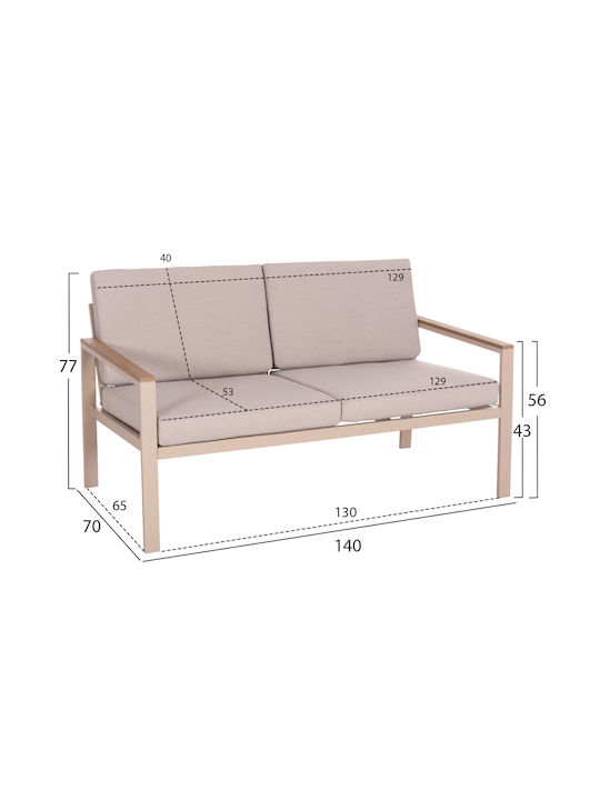 Garten- und Outdoor-Möbelsets Safin 4 Stück Braune mit Kissen