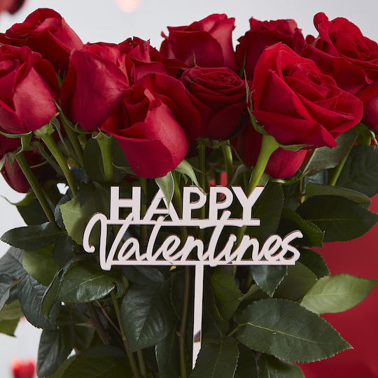 Acrylic Bouquet Decoration Happy Valentines Rose Gold