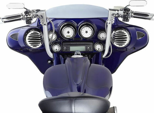 Arlen Ness Grip Closed Handlebars 25.4mm Length:14cm Deep Cut Throttle-by-wire Twist Throttle Hard 500-070 Silver Chrome