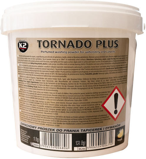 K2 Tornado Plus 12kg - Detergent curatat textile - M286 K2 Tornado Plus 12kg - Detergent curatat textile - Imagine produs K2 Auto Spumă & Detergent
