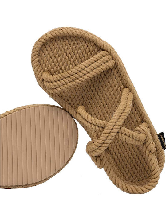 Γυναικεία Σανδάλια Flatforms Μπεζ