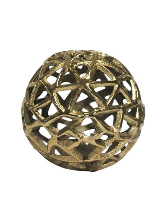 Sferă Decorativă din Metal Auriu pentru Masă 10x10x10cm