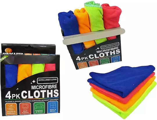 Verk Group Car Microfiber Cleaning Cloths for Car Windows 30x30cm 4 Pieces
