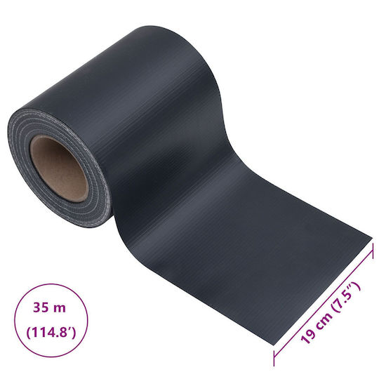 vidaXL Цветна леха за Ограда на Градина от PVC (ПВЦ) 19бр 2бр Gray
