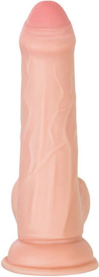 Dildo realist cu Testicule și Ventuză Roz 18.5cm