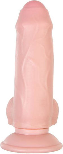Realistisches Dildo mit Hoden und Saugnapf Fleisch 17cm