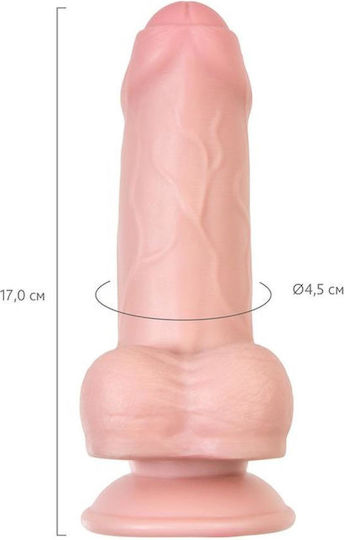 Realistisches Dildo mit Hoden und Saugnapf Fleisch 17cm