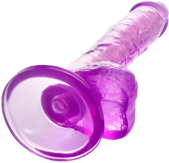Realistisches Dildo mit Hoden und Saugnapf Lila 20.5cm