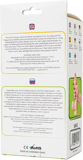 Dildo realist cu Testicule și Ventuză Roz 18.5cm