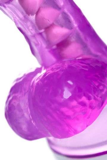 Realistisches Dildo mit Hoden und Saugnapf Lila 20.5cm