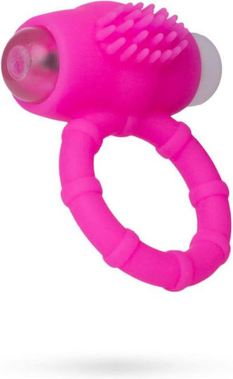Вибриращ пръстен за ерекция A-toys пенис вибропръстен силикон розов Ø2.5 см