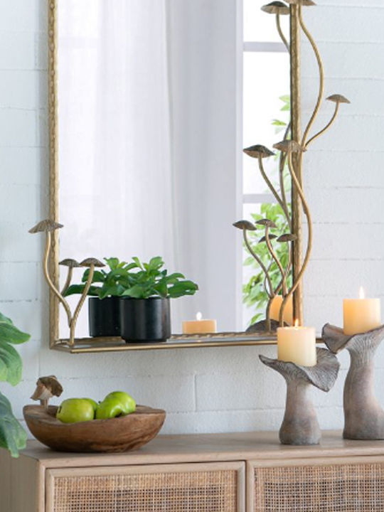 Artekko Candle Holder Concrete in Beige Color 18x15.5x23.5cm 1pcs